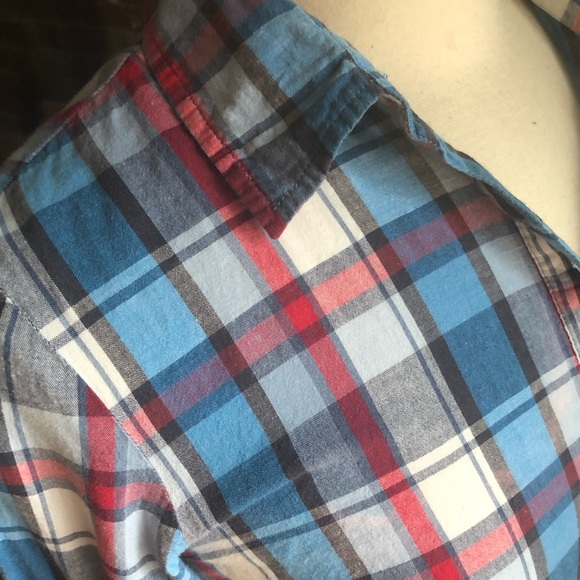 Box plaid ombré hand dyed shirt by Forever 21 SM - Picture 6 of 14